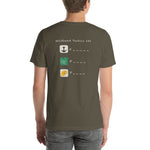 Fire Brand Gear unisex tee shirt (M-3XL) in army green. Wildland tactics 101, Anchor, Flank, Pinch.