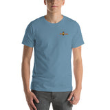 Fire Brand Gear unisex tee shirt in steel blue (M-3XL) Fighting Fire With Fire (Drip torch) 